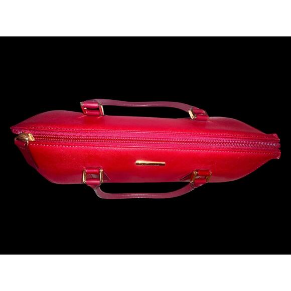 Burberry Leather Red Nova Check Pattern Tubular Bag w/COA - Picture 3 of 8